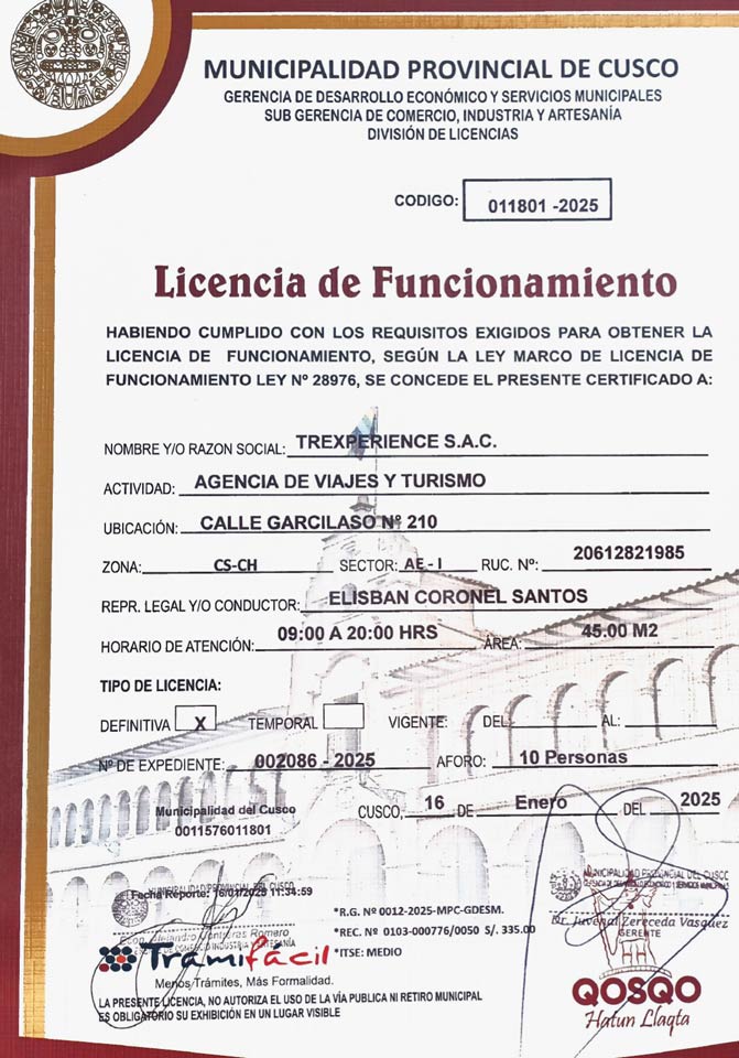 Certificados de TreXperience