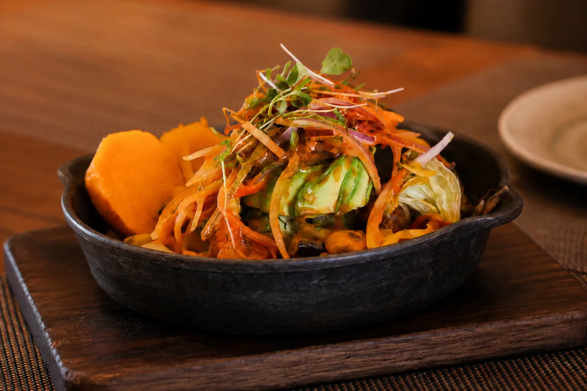 Ceviche vegetariano, restaurante el Jardín en Cusco Ceviche vegetariano, ceviche vegano | TreXperience