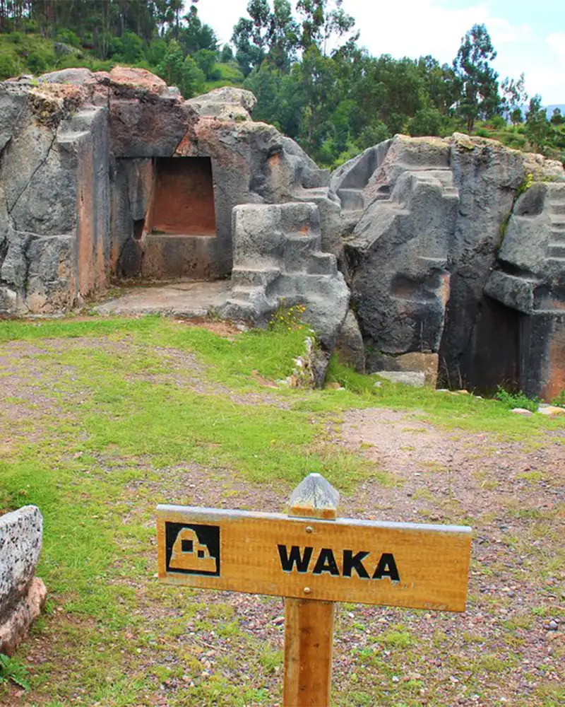 Waka sign in Inkilltambo archaeologicla site Waka sign in Inkilltambo archaeologicla site